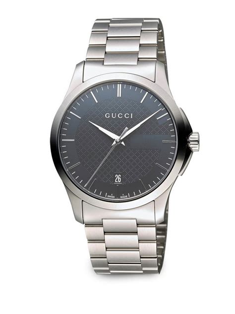 gucci timeless mens stainless steel watch|Gucci stainless steel watch women's.